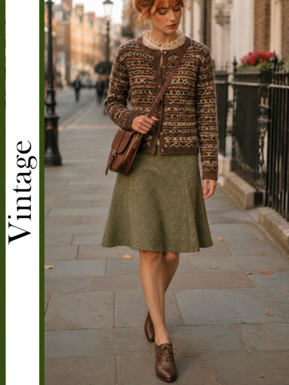 Casual Corner | Vintage Flair Hem Wool Blend Tweed Skirt